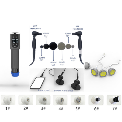 Massager capacitivo del cuello el ccsme del dispositivo de la terapia de Tecar del alivio de dolor muscular del Rf