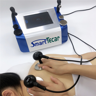 Dolor doble del tobillo del masaje del cuerpo de la fisioterapia de la máquina de Tecar de la diatermia de la manija de 80M M