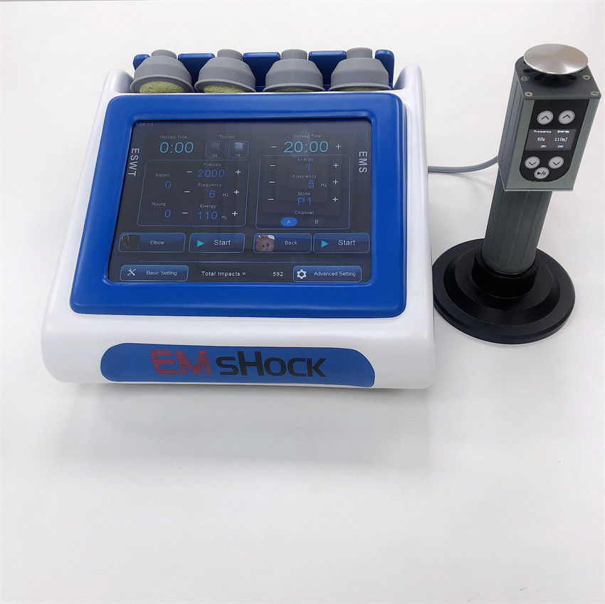 Máquina electromágnetica de la terapia de la onda de choque de la pantalla táctil ESWT para la fisioterapia/el estímulo del músculo/el tratamiento del dolor